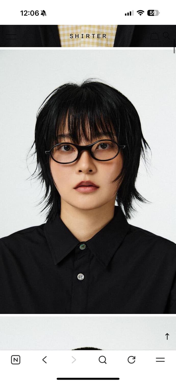 미완경 셔터 콜라보 안경 블랙 상품이미지5