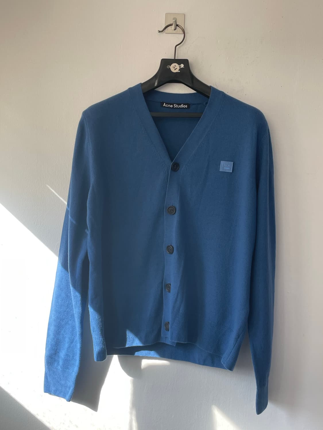 아크네 스튜디오 메리노울 페이스로고 니트 블루 새상품 상품이미지1