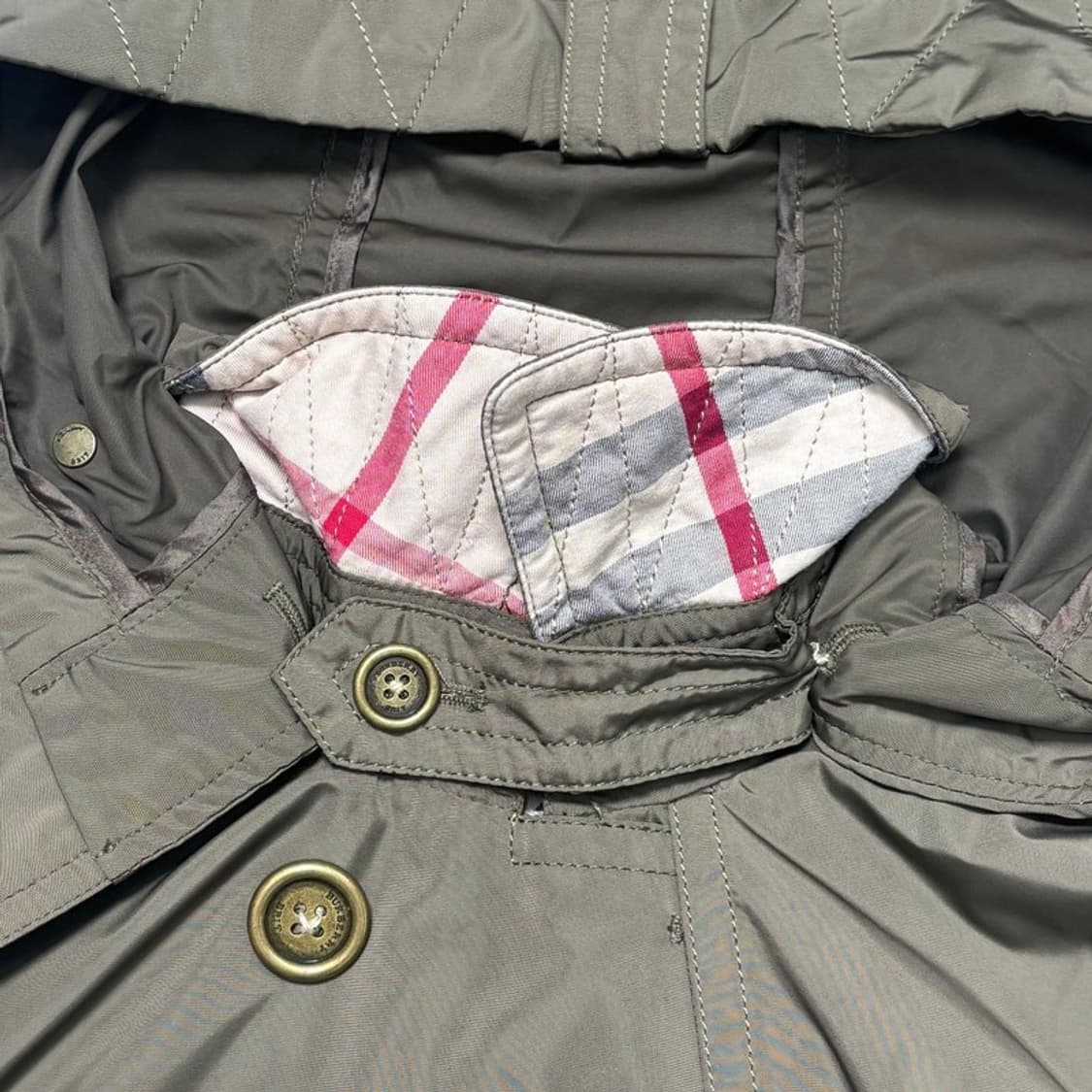 BURBERRY BRIT 후드 트렌치 코트 M 상품이미지6