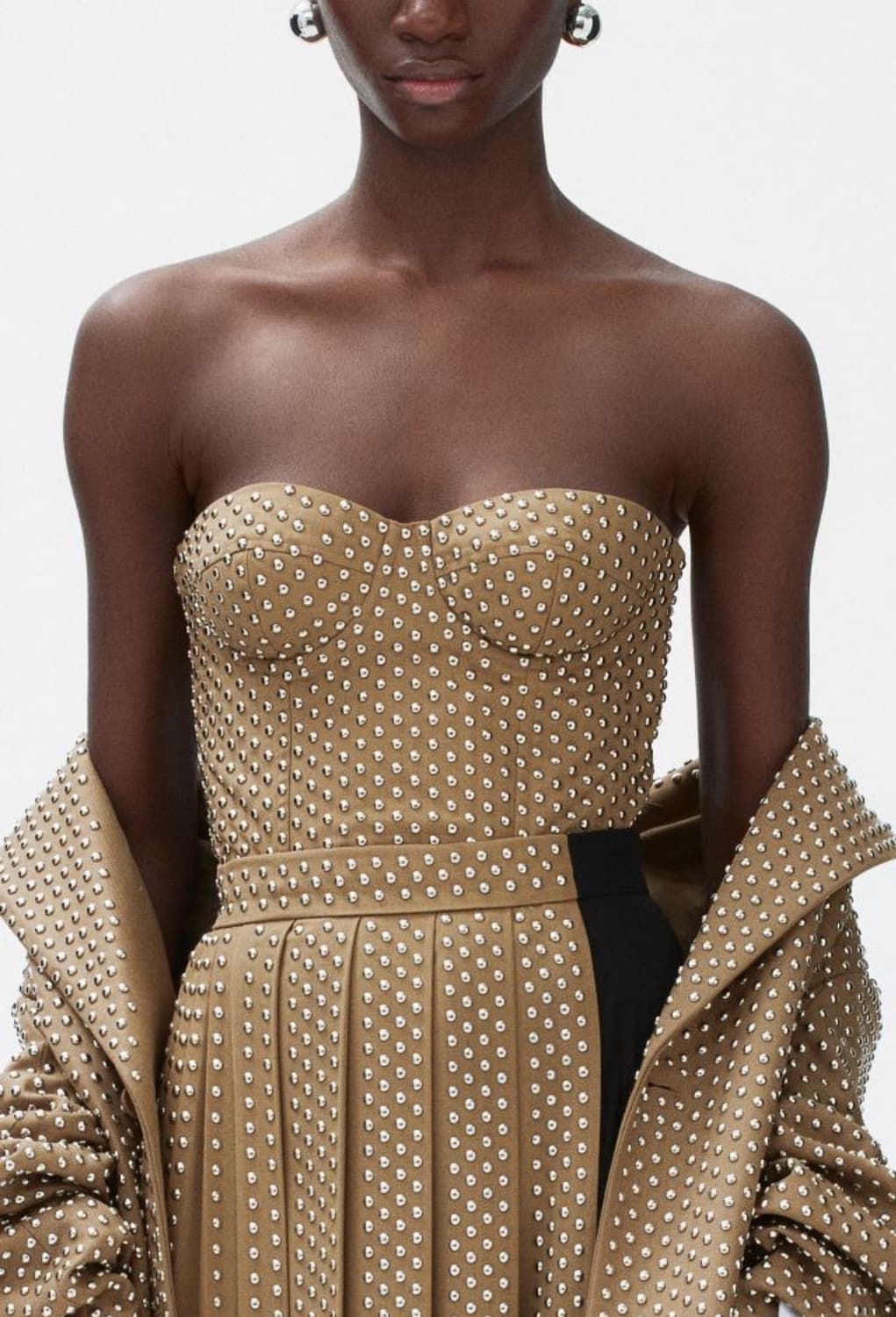 H&M 울 블렌드 스터드 코르셋 탑 상품이미지2