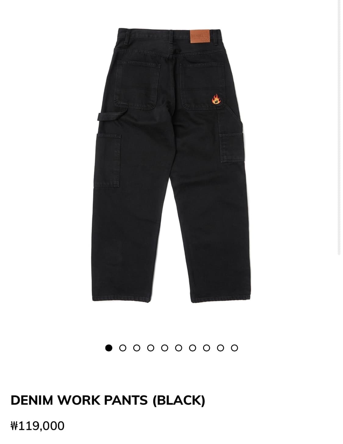위캔더스 데님 워크 팬츠 블랙 m 상품이미지1
