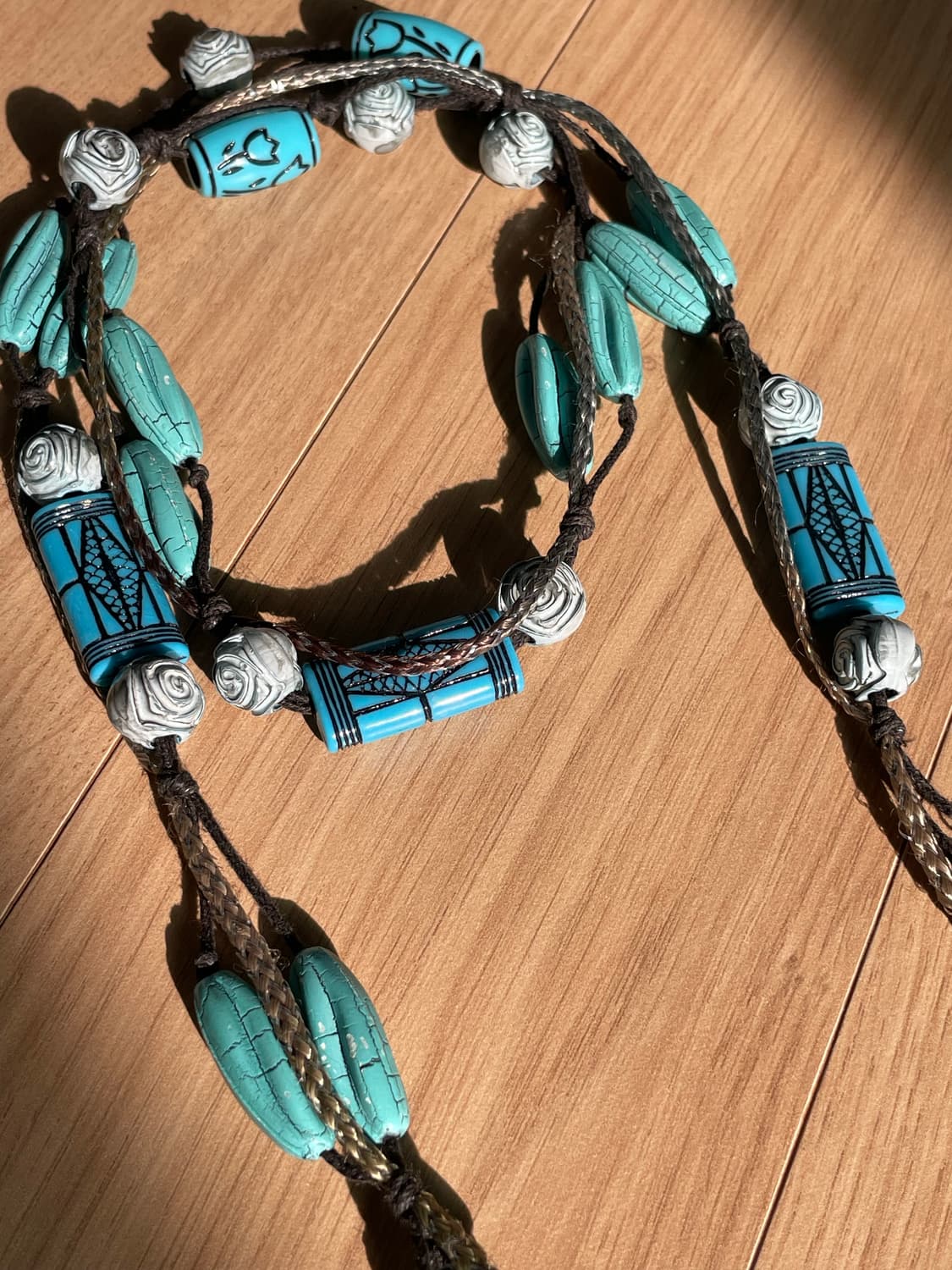 Blue turoquoise scarf style necklace 상품이미지3