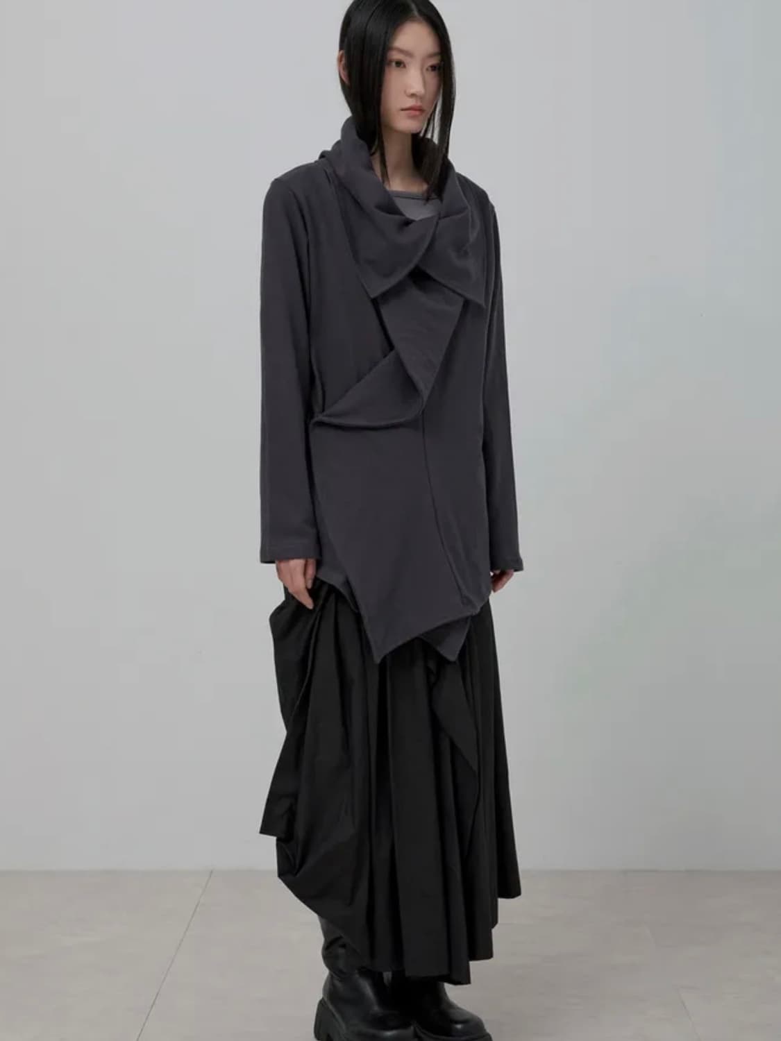 Kaya Layered Jaket (FL-052_Charcoal) 상품이미지2