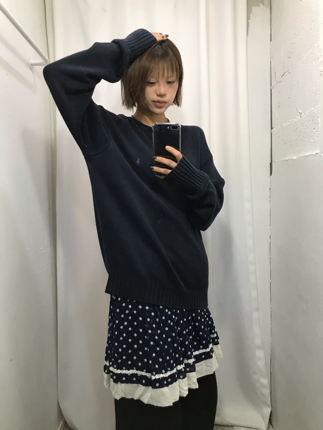 폴로 랄프로렌 네이비 코튼 니트  상품이미지3