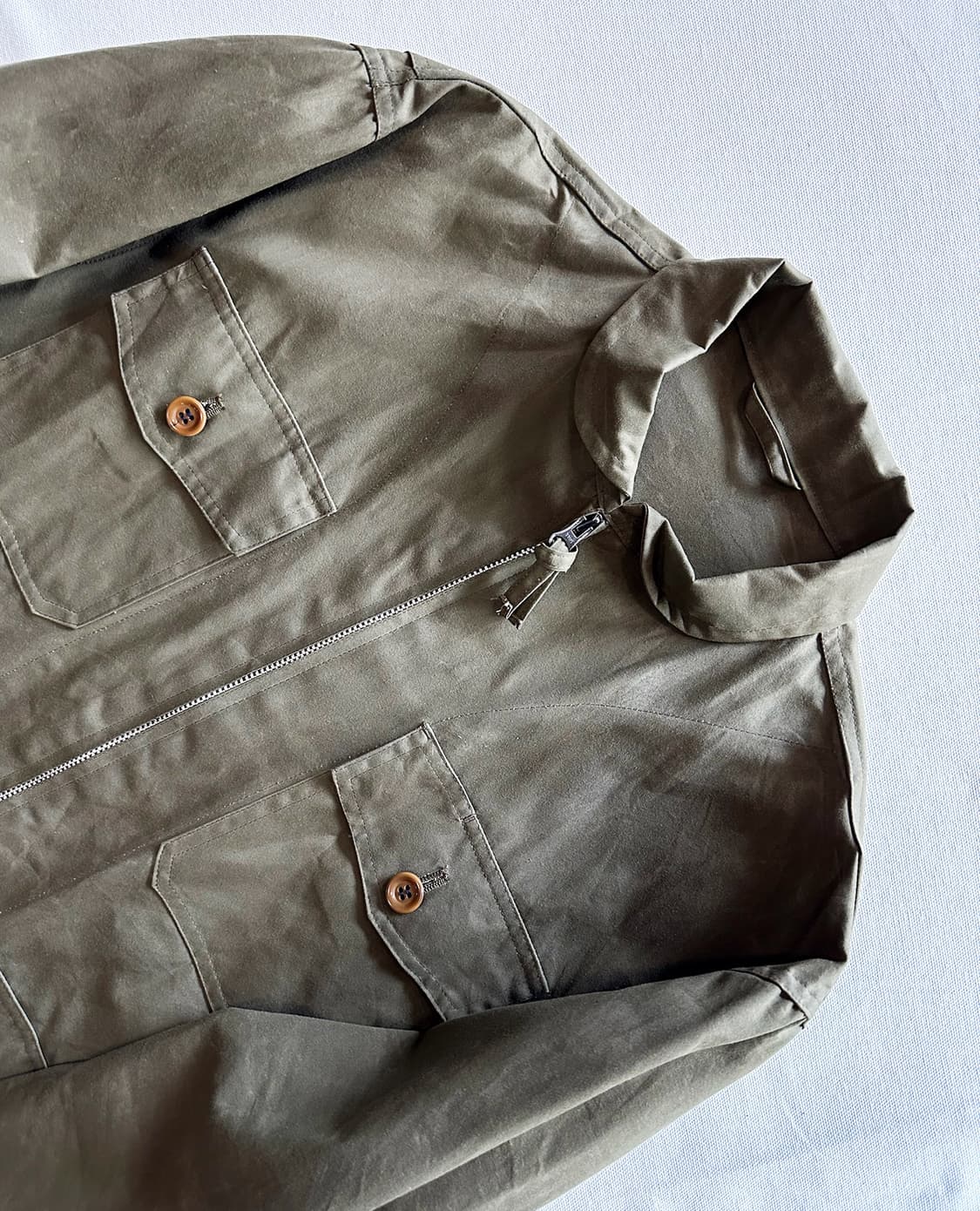 OR GLORY waxed cotton zip-up jacket 상품이미지8