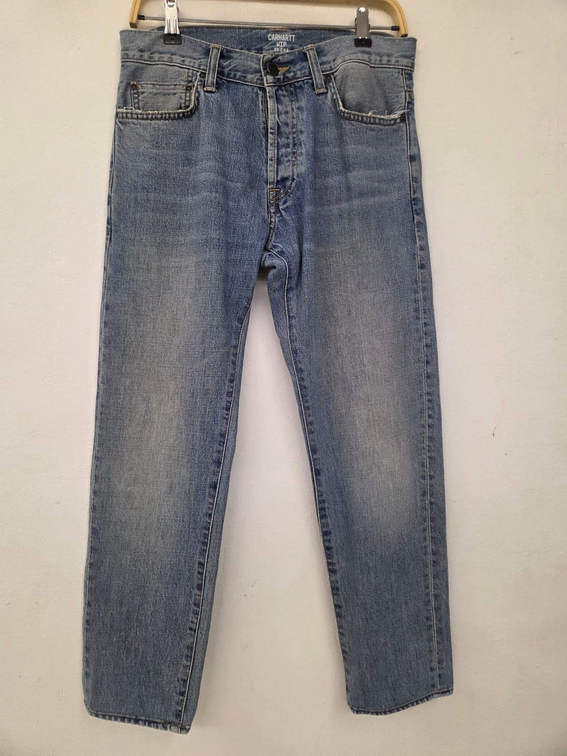 칼하트 WIP 클론다이크 팬츠 29x32 연청 데님 상품이미지4