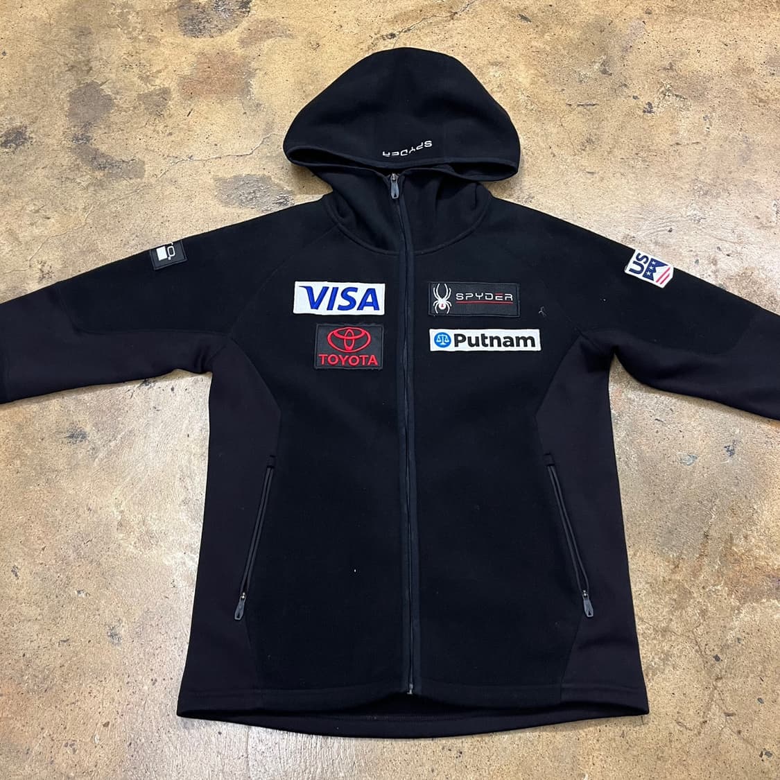 [정품/M] 스파이더 US 스키팀 레플리카 플리스 후드집업 상품이미지3