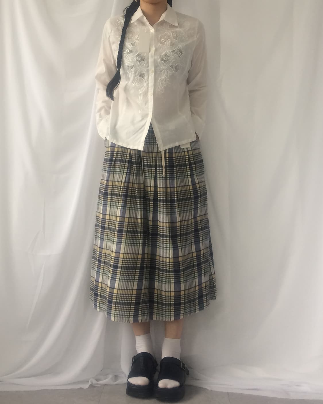 Embroidery pattern point shirt 상품이미지6