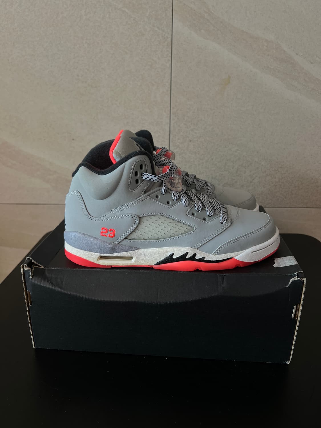 [240] (GS) 조던 5 레트로 핫 라바새제품 박스포함 440892- 상품이미지6