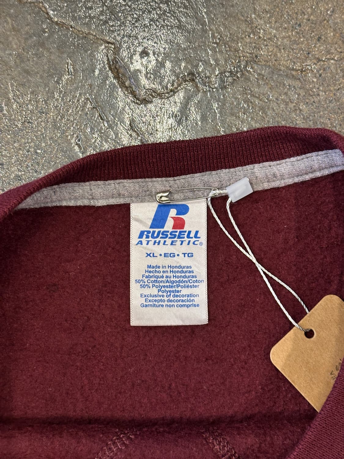 Russell 러셀 애슬레틱 무지 버건디 스웻셔츠 맨투맨 XL 상품이미지4
