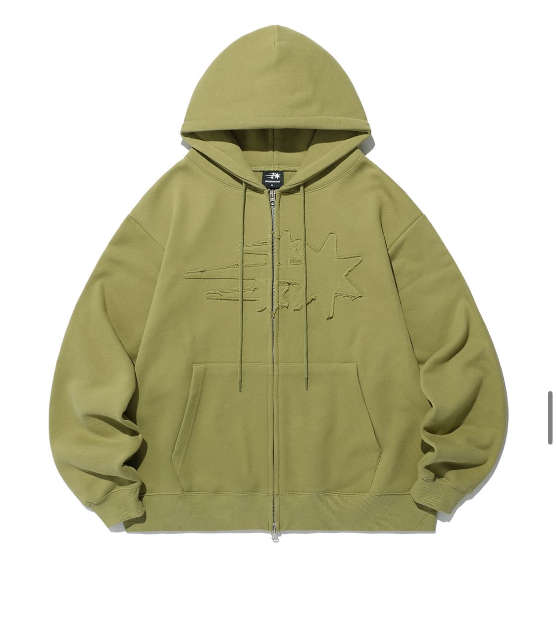 나이스고스트클럽 쓰리스타 후드집업 올리브  상품이미지1