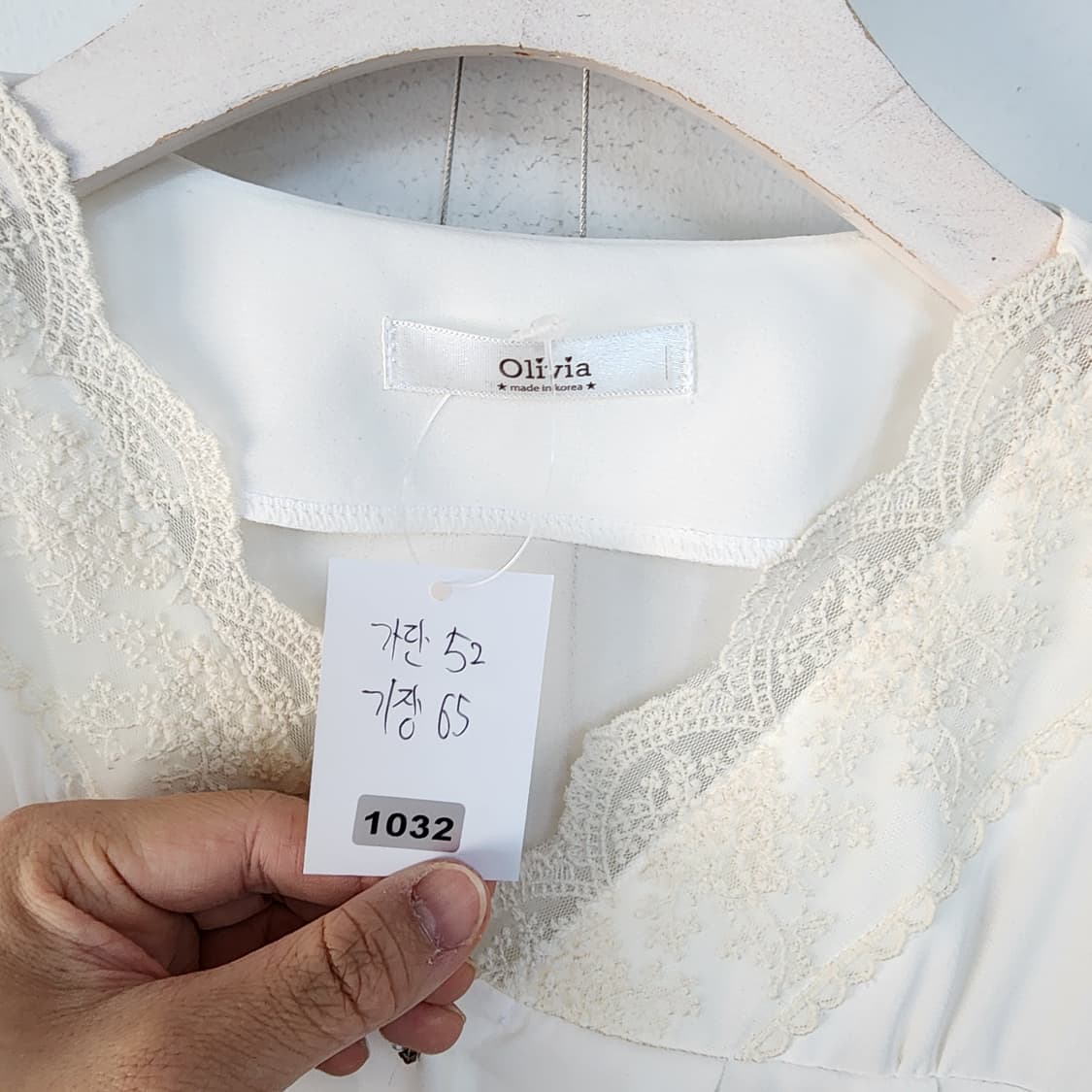 Olivia 레이스 블라우스 아이보리 상품이미지6