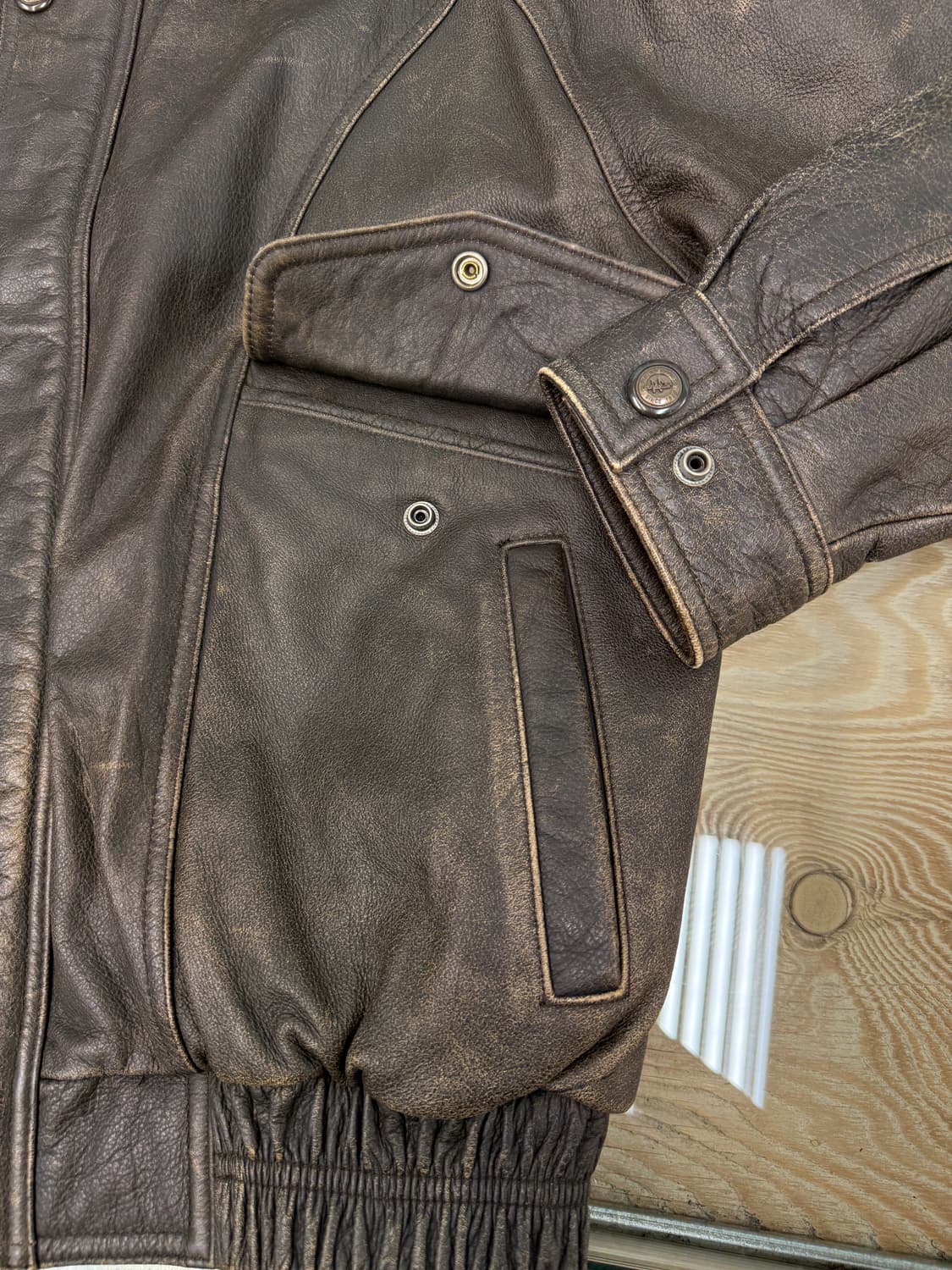 지타노 90‘s 레더 봄버 자켓 상품이미지5