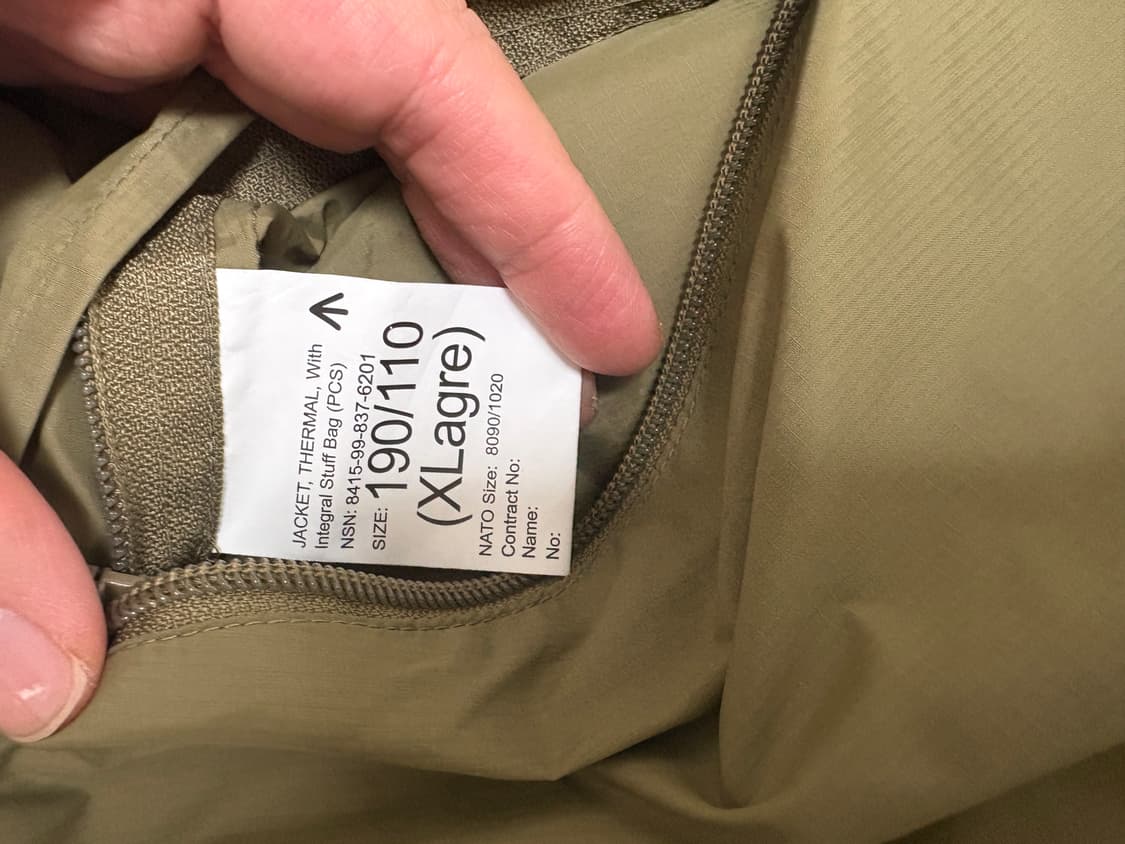 영국군 PCS 써멀 자켓 패딩 상품이미지3