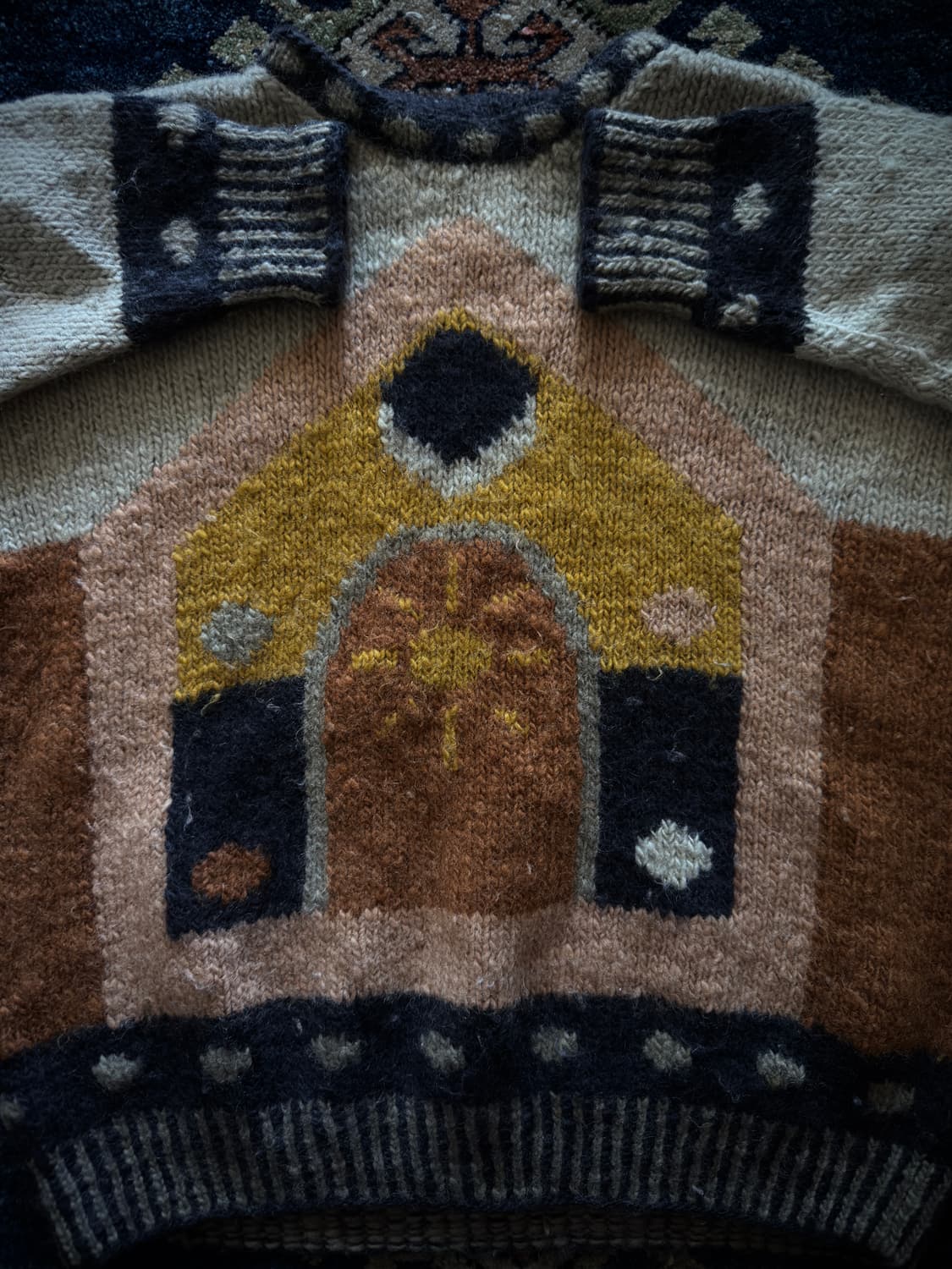 90s Home sunrise heavy wool sweather 상품이미지4