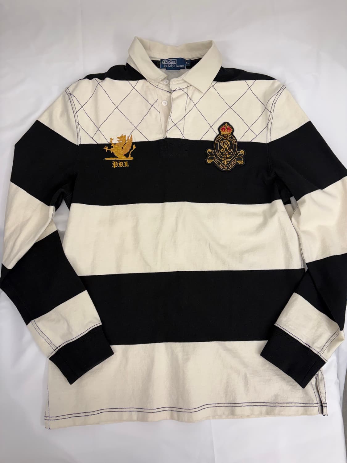 [XL] 폴로 랄프로렌 스트라이프 럭비카라티긴팔 상품이미지1