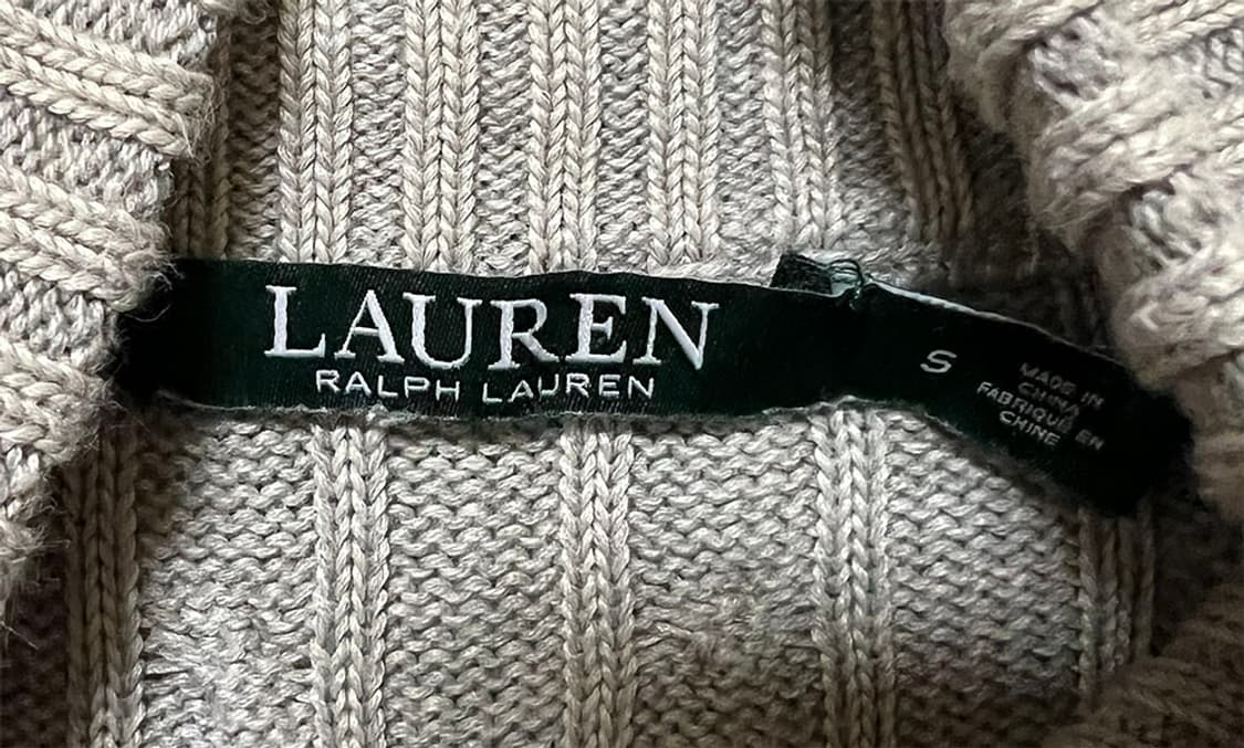 로렌 랄프로렌 비스코스 여자 꽈배기 니트집업 가디건 춘추 S 90 55 상품이미지3
