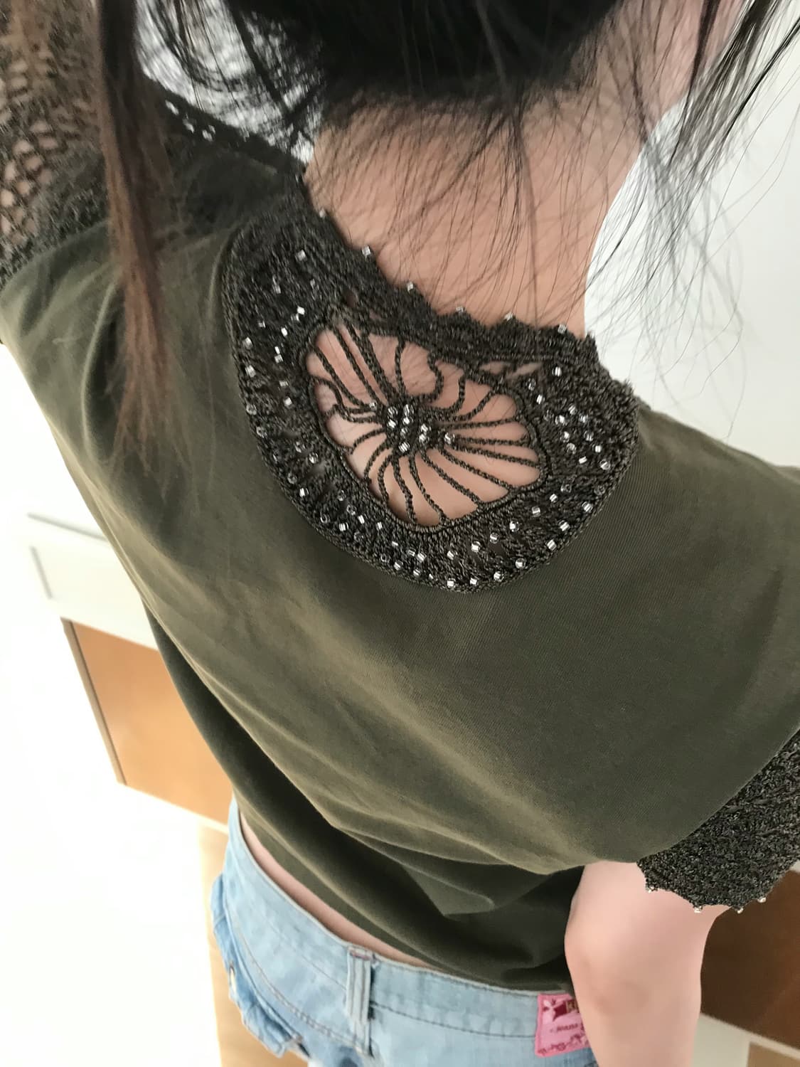 vintage crochet lace top 상품이미지3