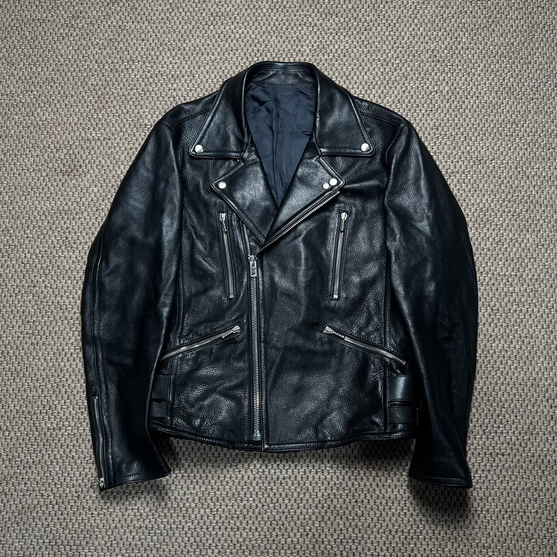 타임옴므 염소가죽 라이더 자켓 블랙 95 상품이미지1