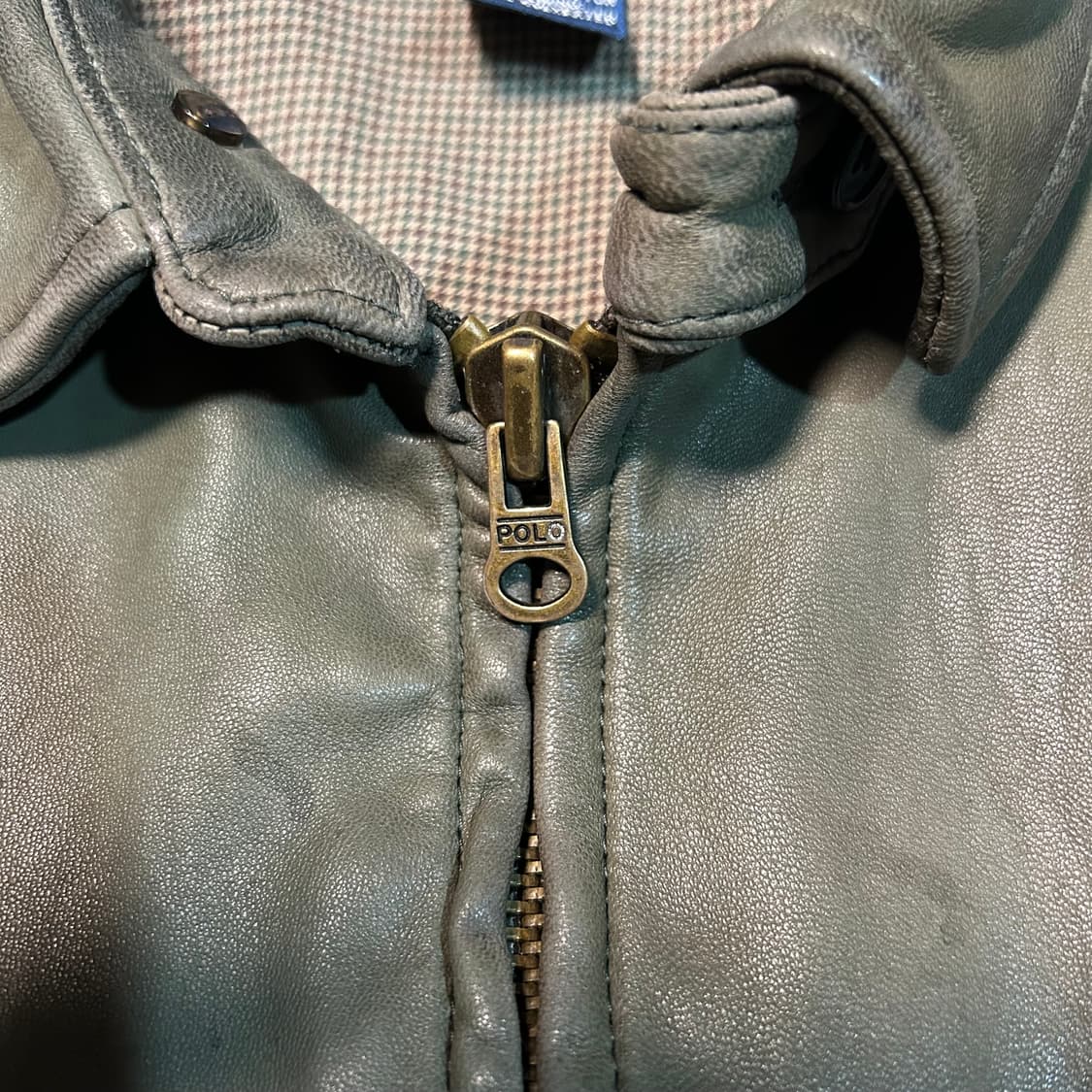 [XL] 90s 폴로 랄프로렌 맥스웰 레더자켓 올리브 그린  상품이미지9