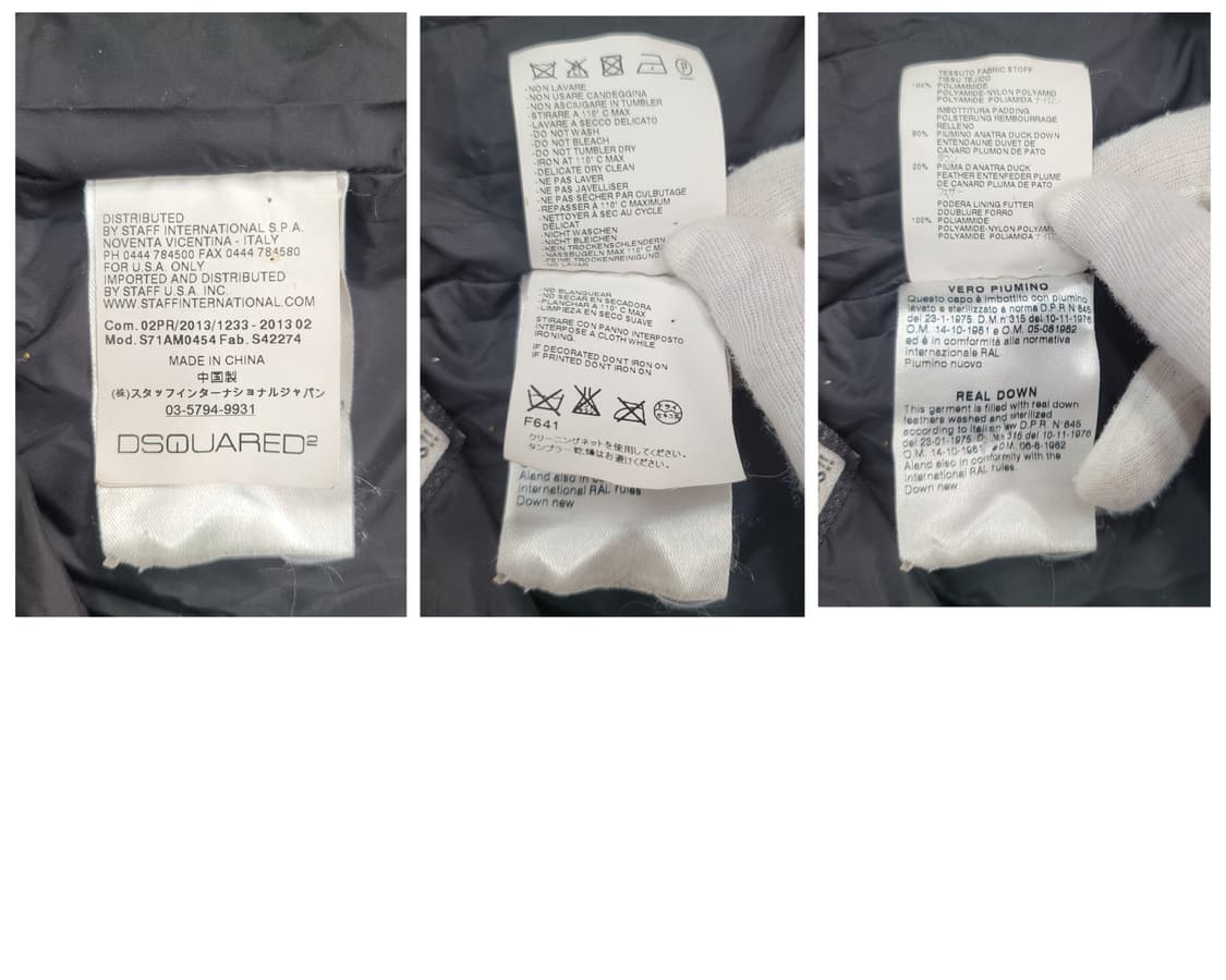 디스퀘어드 콤마이너 스틸로고 덕다운 숏 패딩 48사이즈 상품이미지9