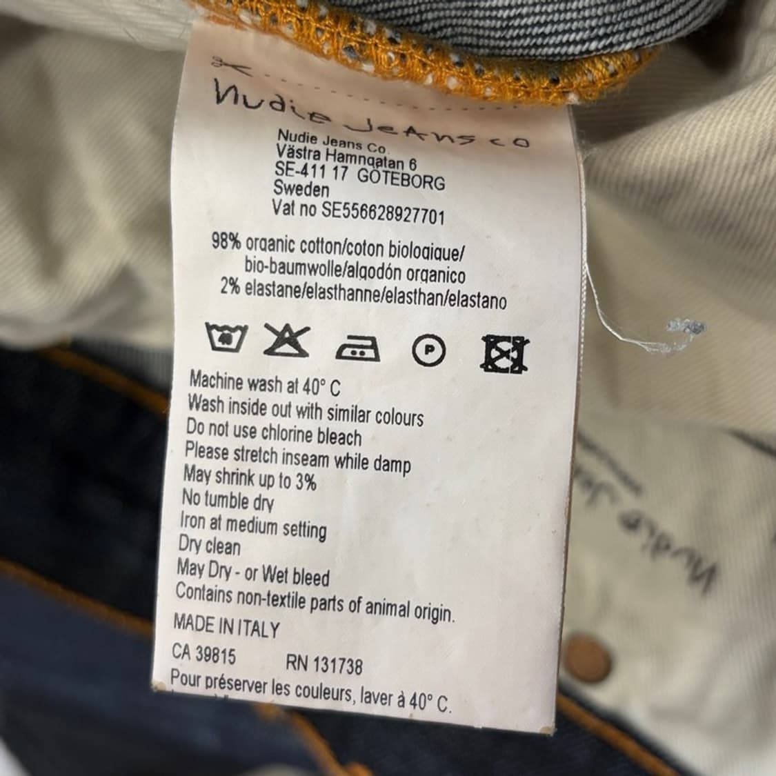 NUDIE JEANS 씬핏 드리아트 윌 데님팬츠 32 상품이미지7