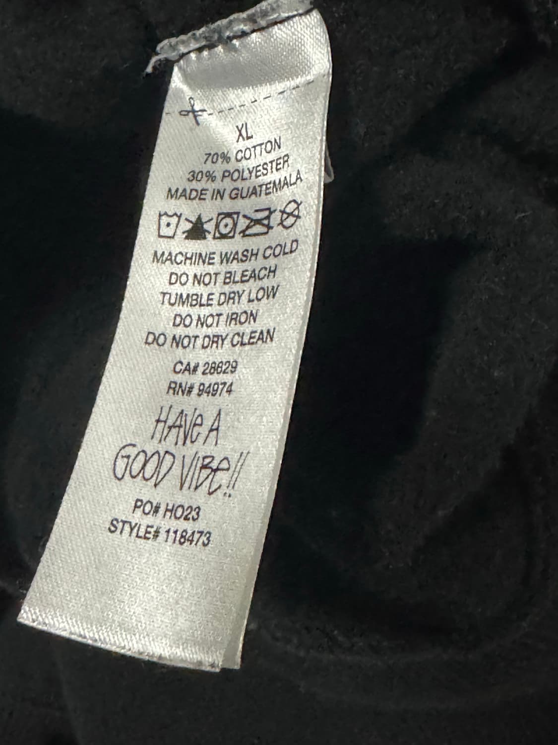 스투시 베이직 아플리케 후드 블랙 xl 상품이미지5