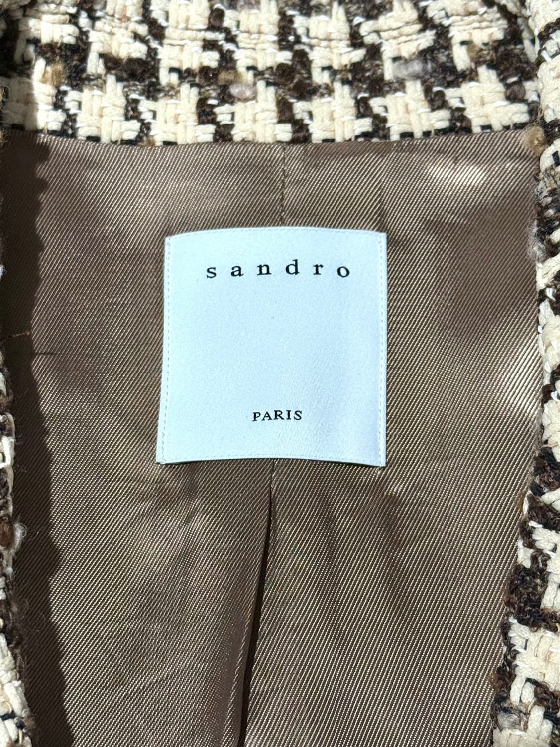 산드로 브라운 하운드투스 트위드 더블 자켓 상품이미지7