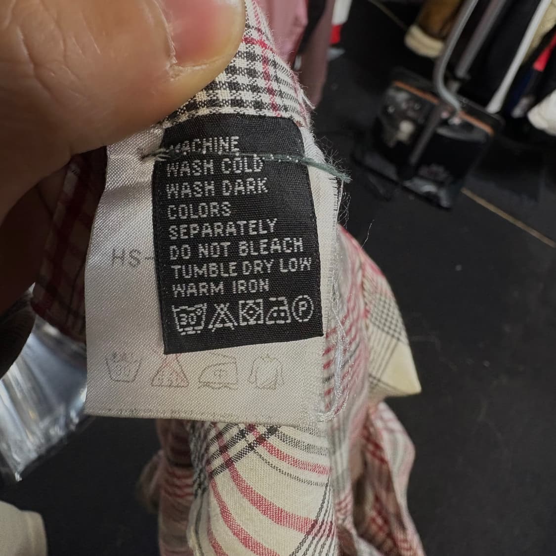 폴로 블랙 레드 패턴 체크 셔츠 M 상품이미지6