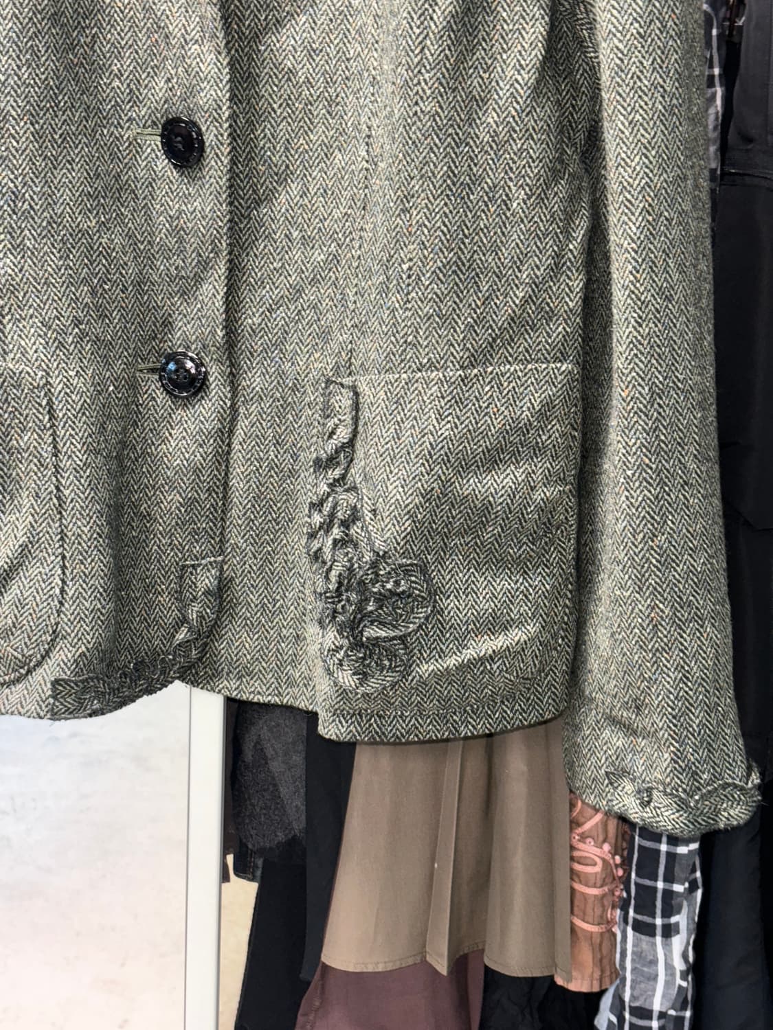 센소유니코 t.b 헤링본 프릴 울자켓 상품이미지4