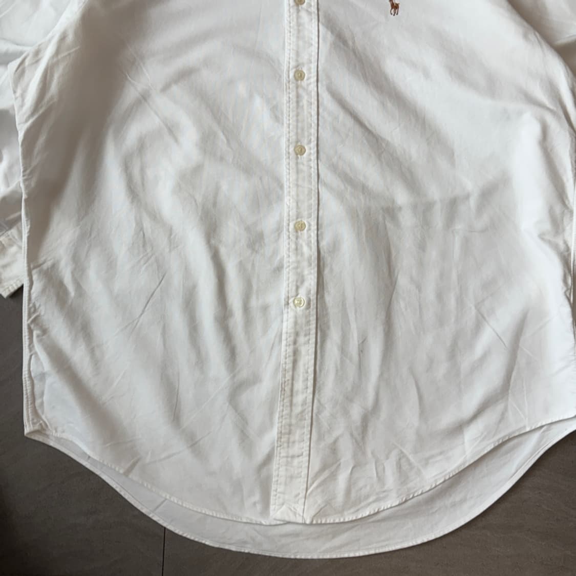 폴로 화이트 멀티 포니 로고 옥스포드 셔츠 상품이미지4