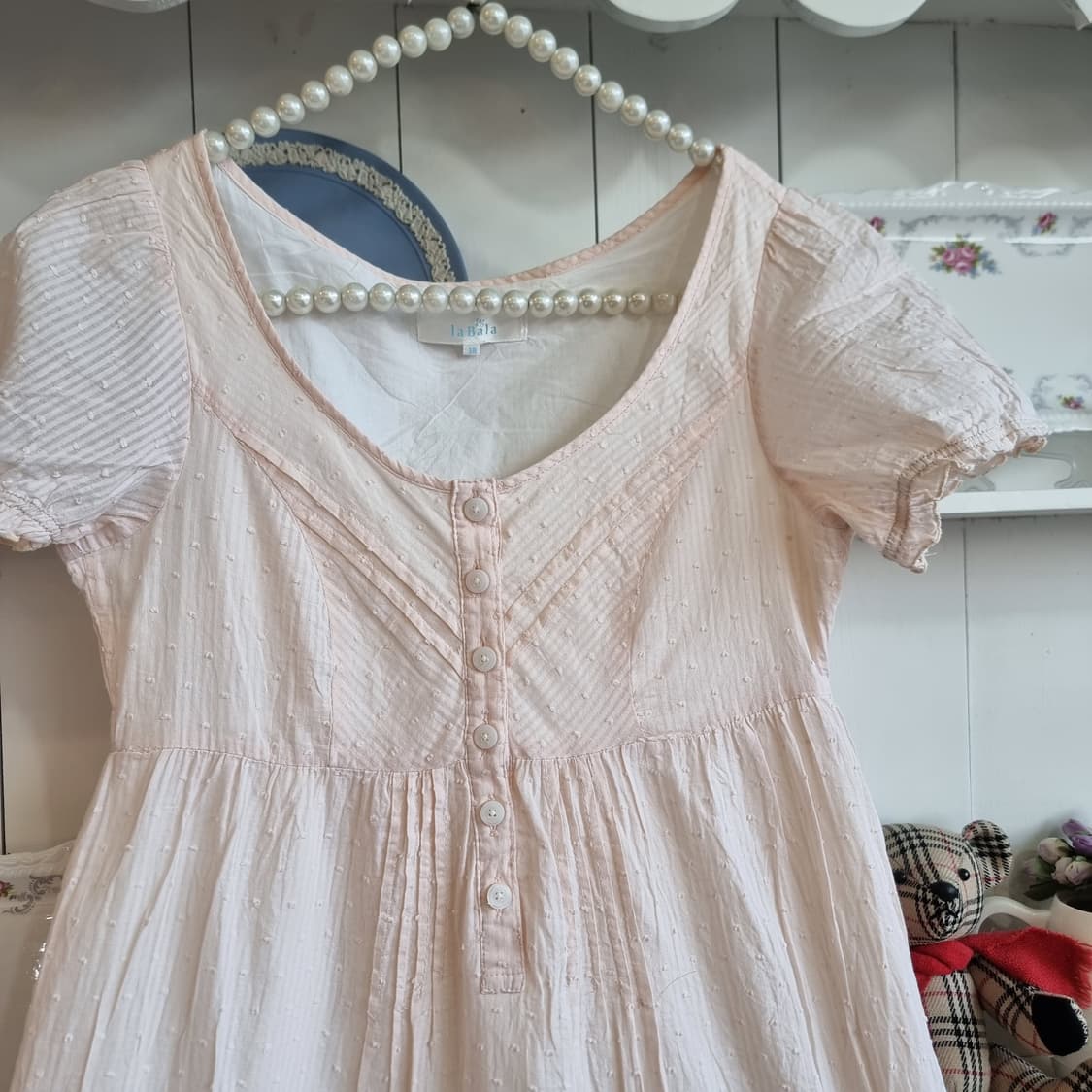 핑크 레이스 미니 원피스 상품이미지2