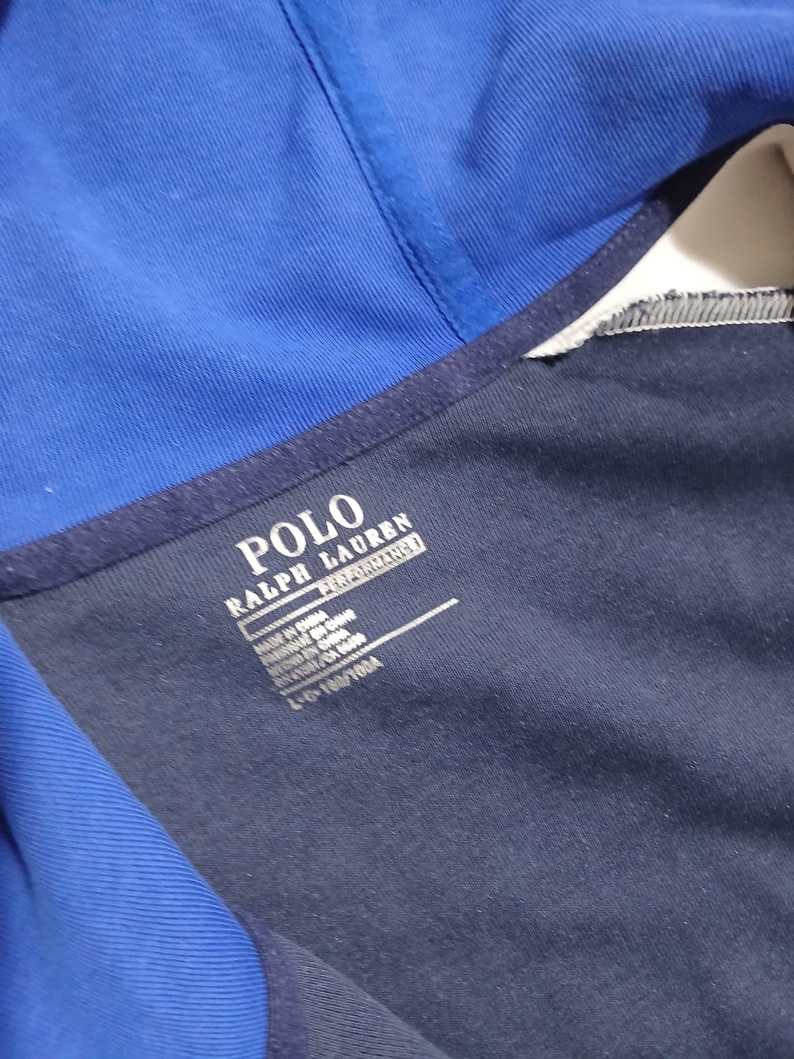 폴로 랄프로렌 네이비 배색 후드집업 L  상품이미지4