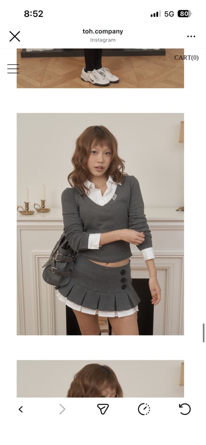 티오에이치 toh 코니 탑 차콜 팝니다  상품이미지1