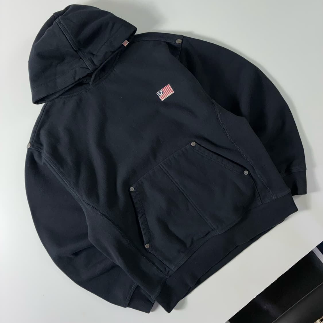 True religion  트루릴리젼 올드 글로리 성조기 네이비 후드티  상품이미지1