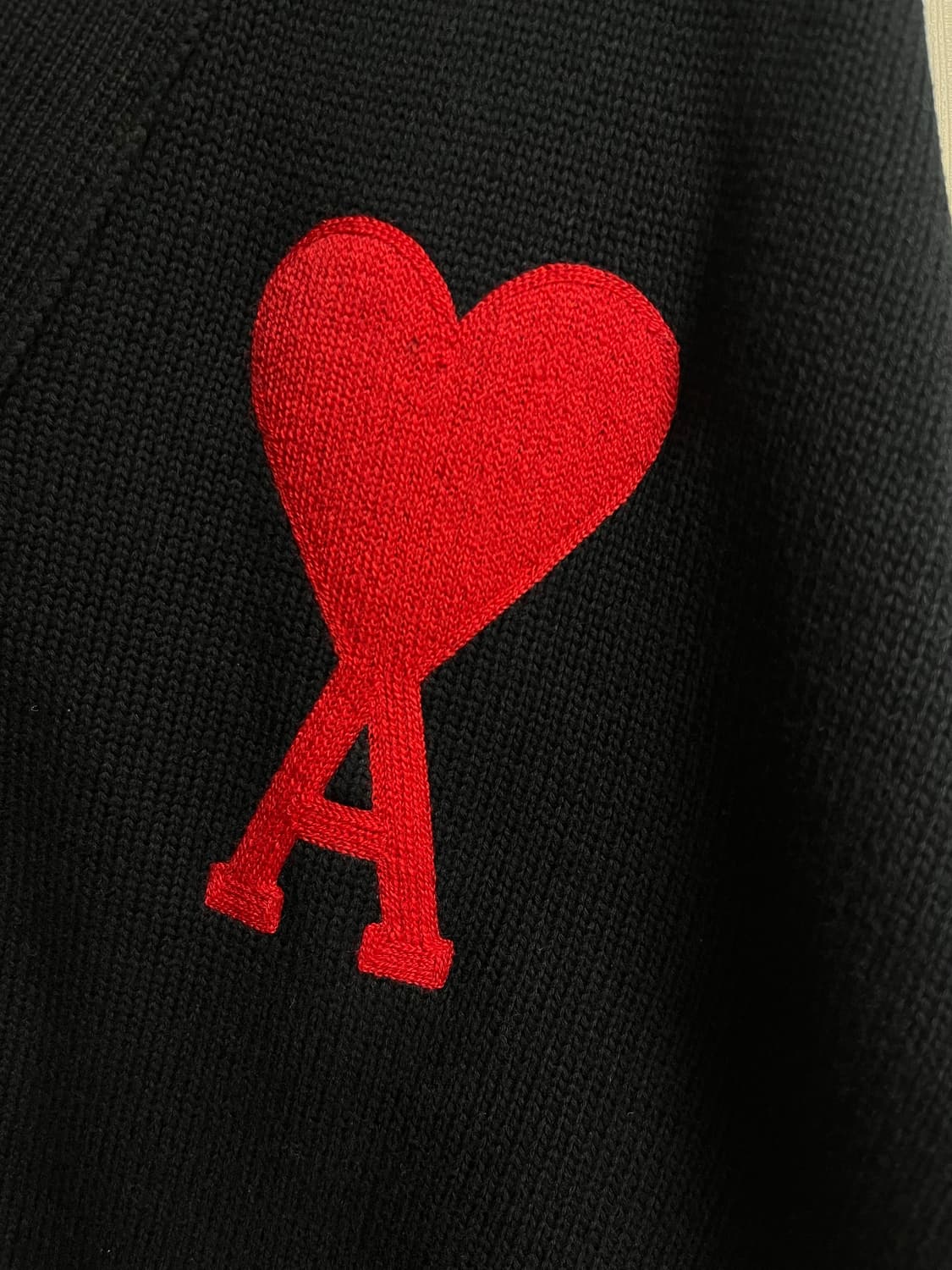 (택동봉) 아미 빅로고 블랙 가디건 상품이미지3