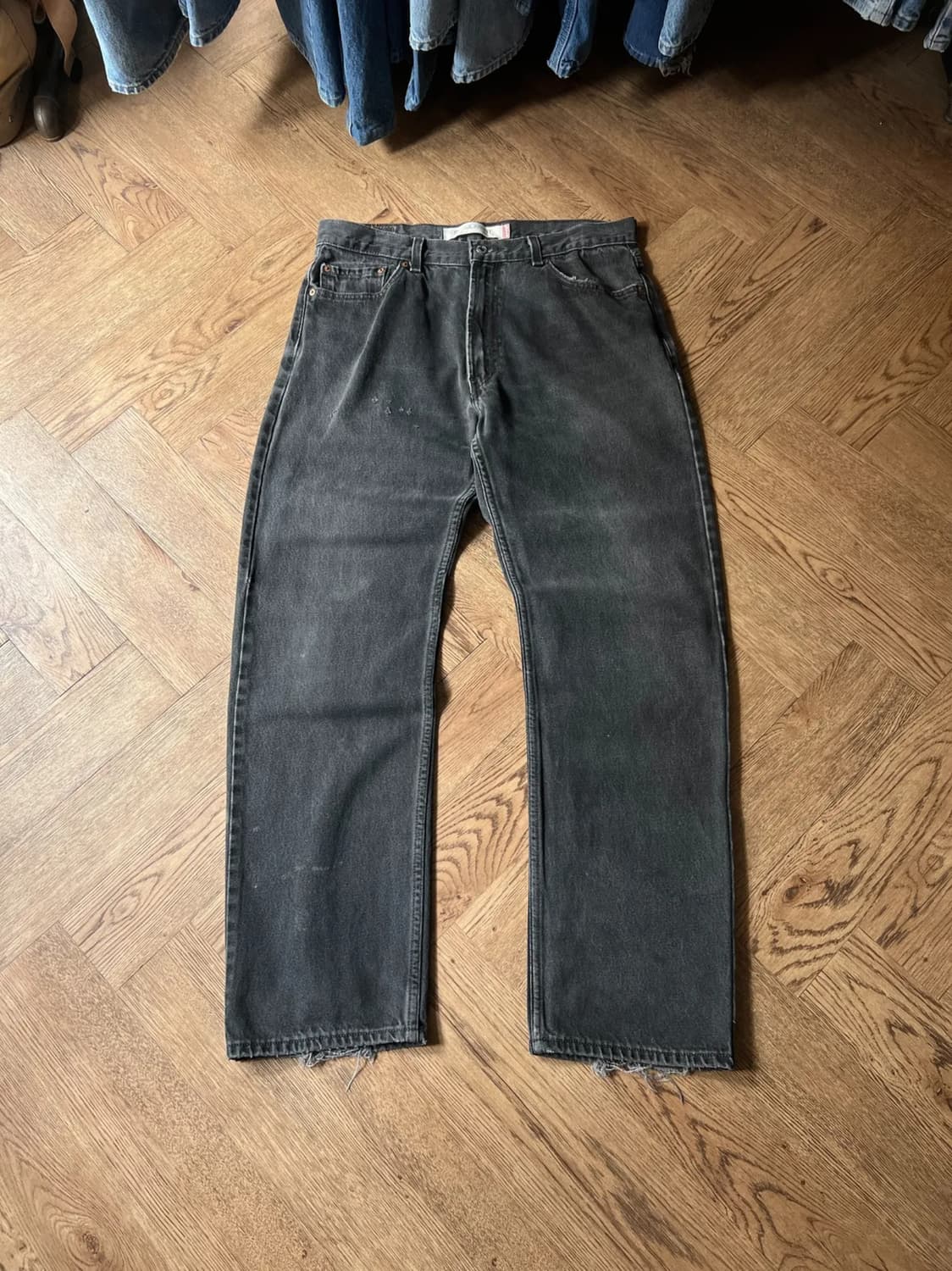 [36]00's 리바이스 505 빈티지 워싱 흑청 데님 팬츠 상품이미지1