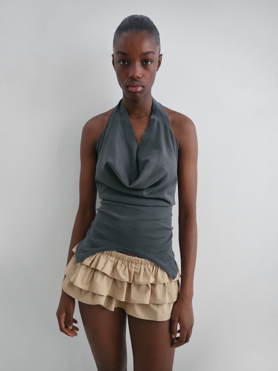 [XS,S]기마구아스 Jardin 러플 쇼츠/베이지 상품이미지2