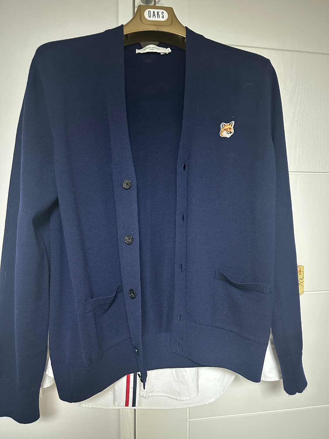 메종키츠네 네이비 가디건M 상품이미지1
