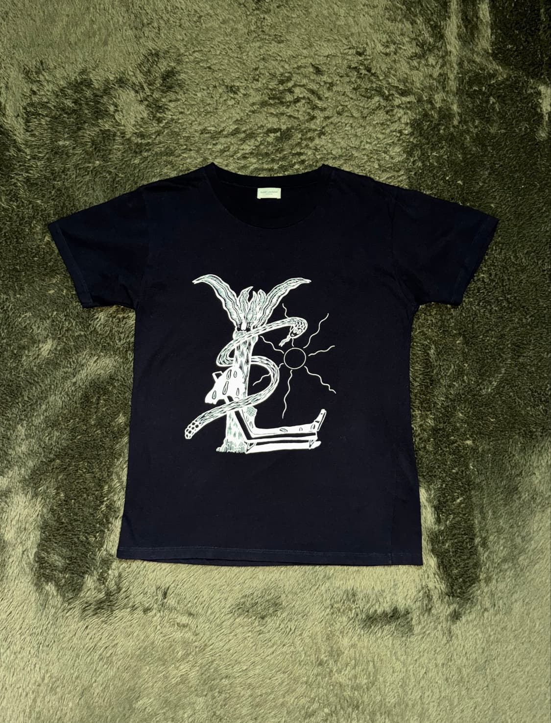 [L] Saint Laurent 생로랑 14ss 그래픽 티셔츠 블랙 상품이미지1