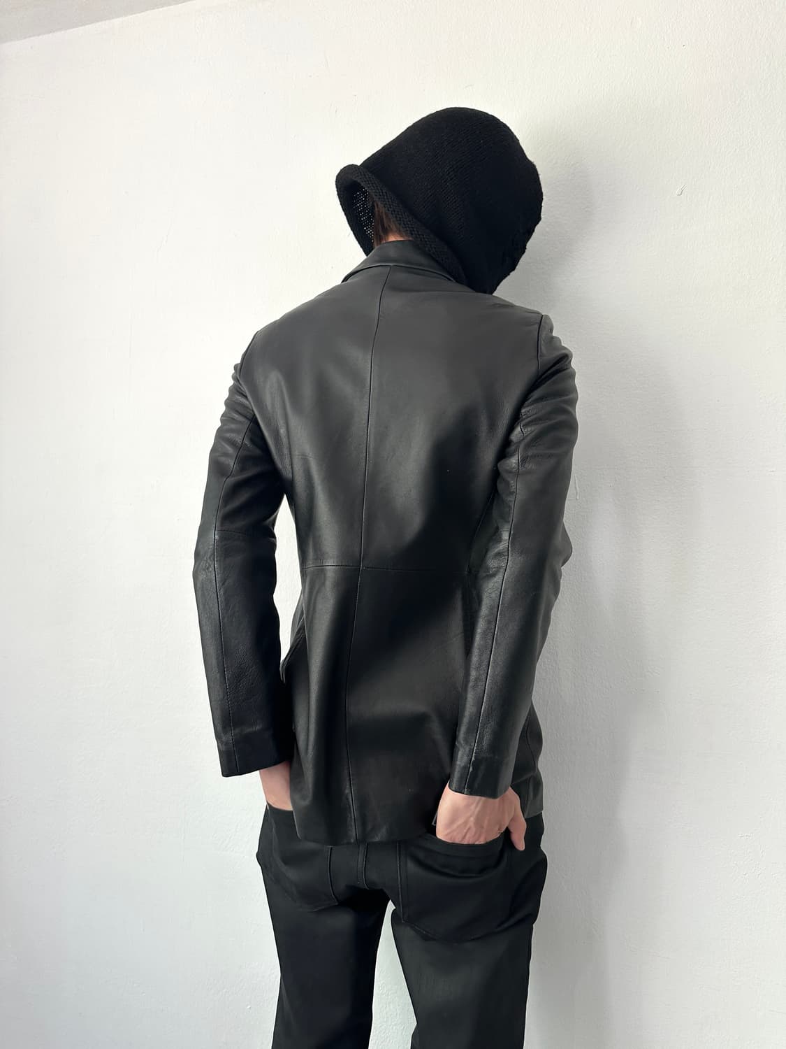 DKNY 나폴레옹 램스킨 레더 하프자켓 상품이미지4