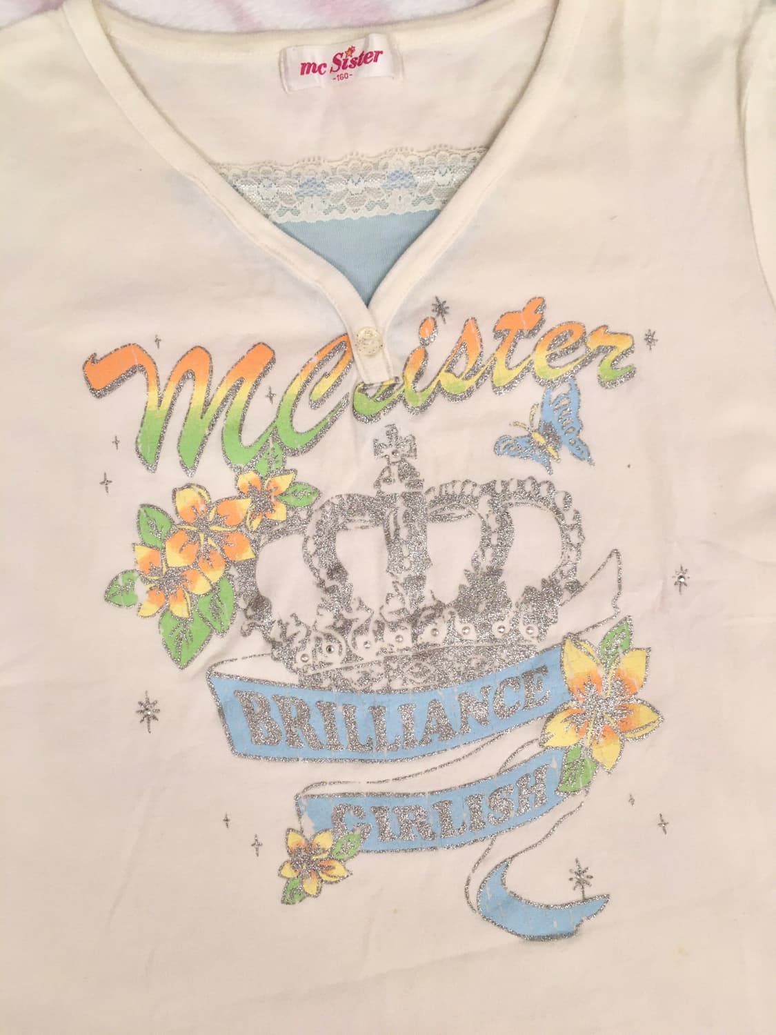 헤이세이 트로피컬 크라운 반팔 탑 조지후쿠 갸루 상품이미지3