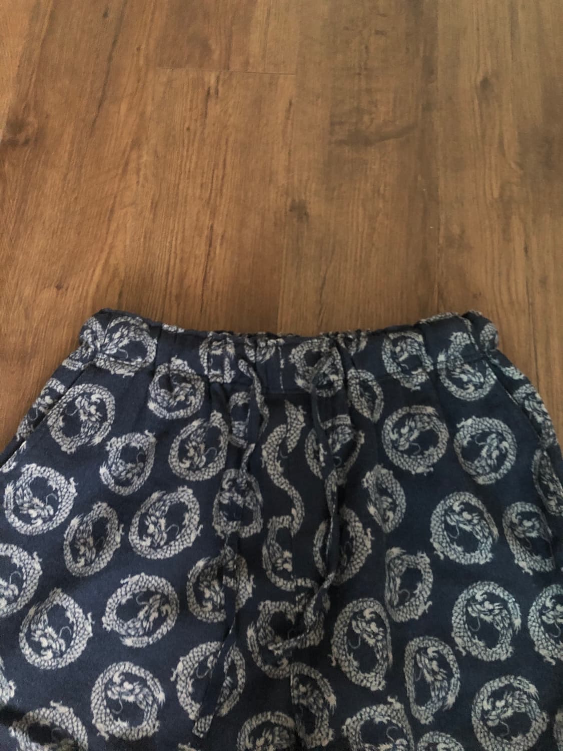 니들즈 스트링팬츠 크레이프 패턴 네이비 M 상품이미지4