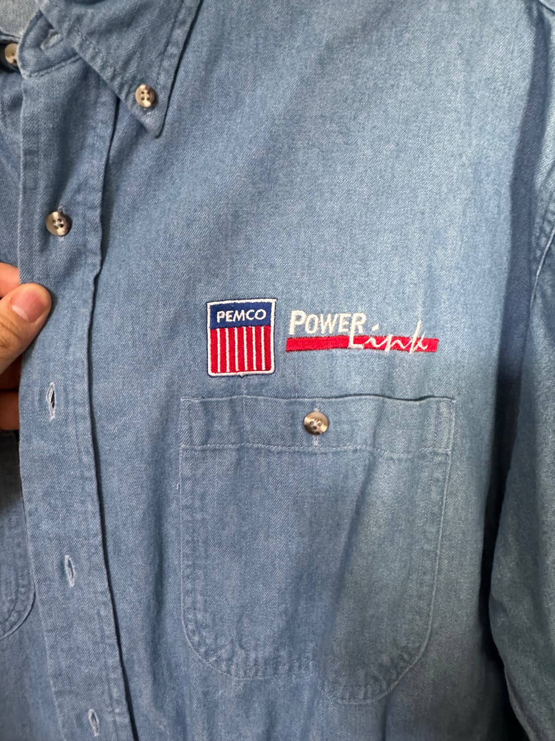 미제 빈티지 데님 셔츠 XL 상품이미지3