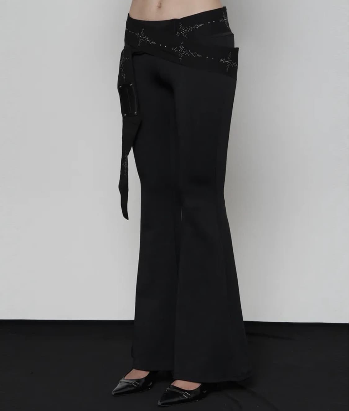 에트오소메 웨스턴 롱 벨트 레깅스 부츠컷 팬츠 western belt 상품이미지2