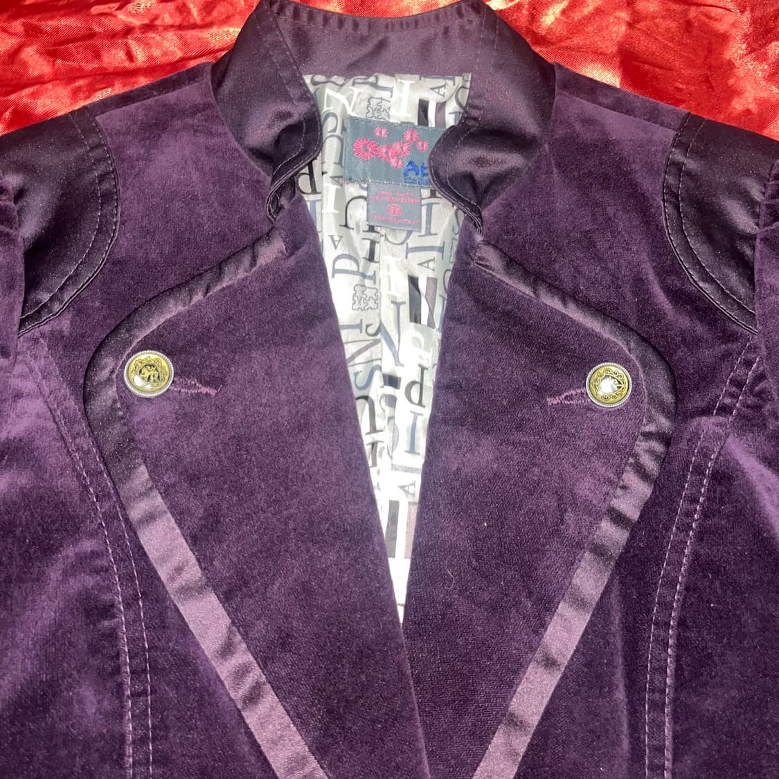 퍼플 리본 블레이져 갸루 고딕 고스 상품이미지5