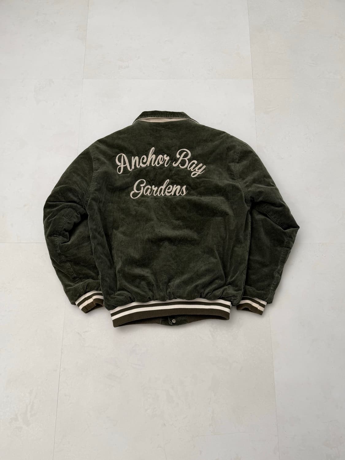 카키 코듀로이 바시티 자켓 상품이미지7