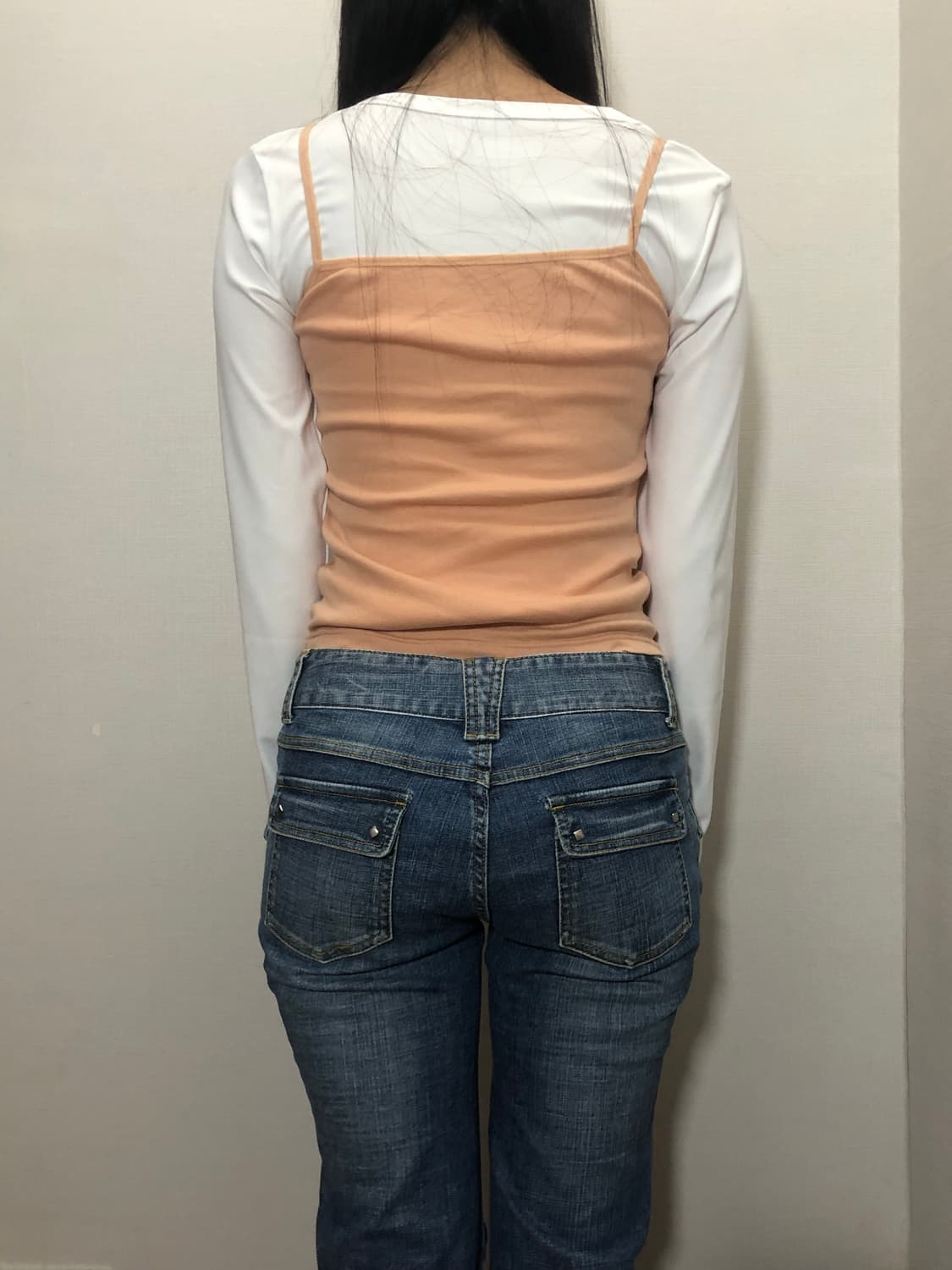 빈티지 피치 프릴 슬리브리스 상품이미지6