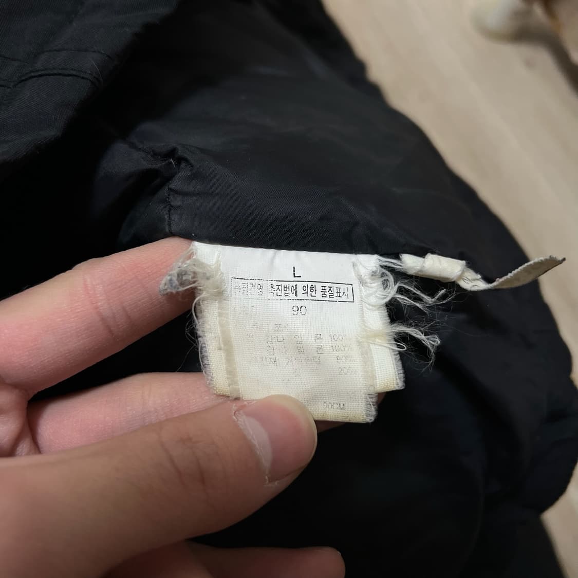 노스페이스 로고 구스다운 후드 패딩 L/90  상품이미지6