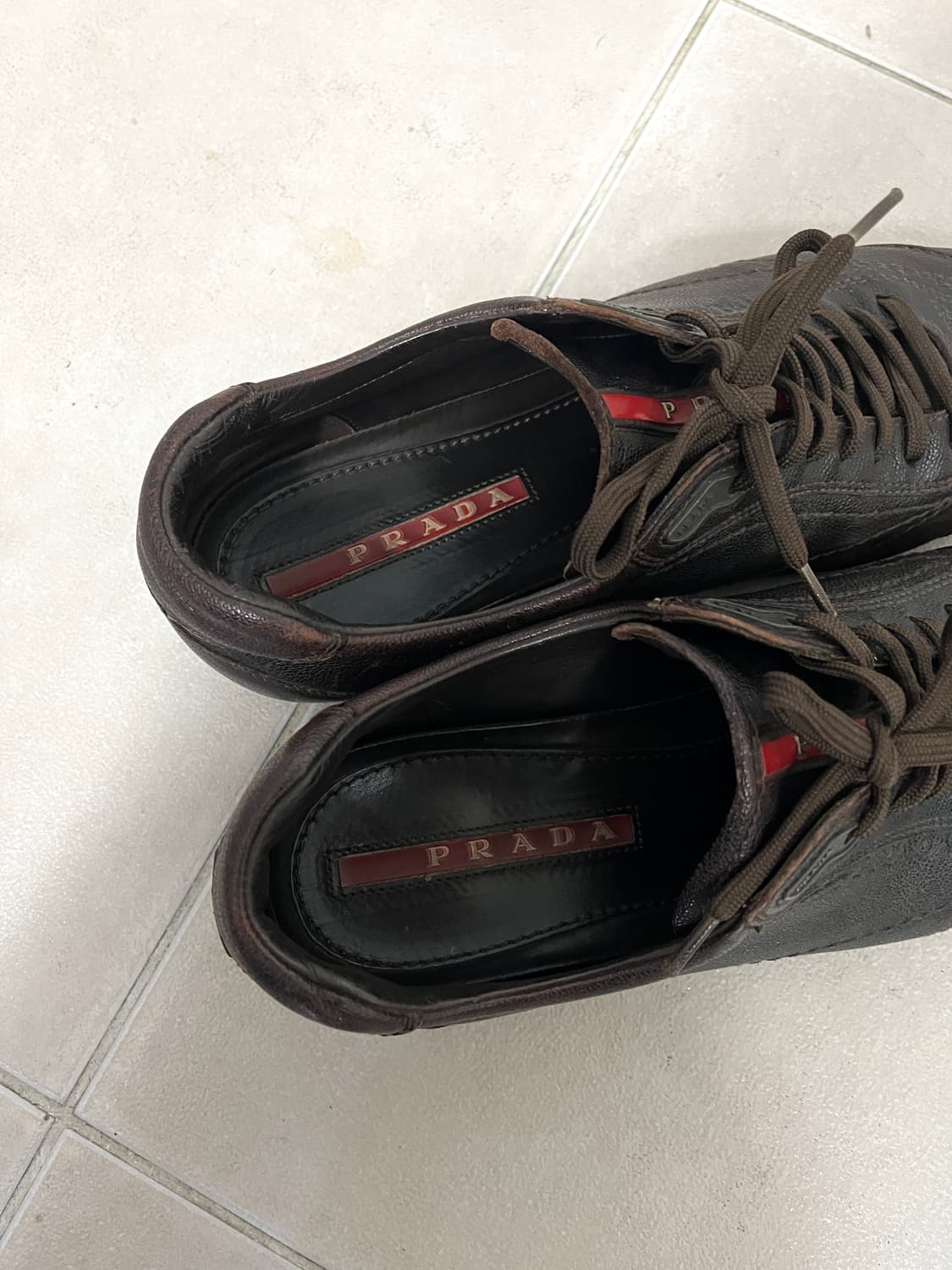 프라다 스포츠 스니커즈 브라운 상품이미지5